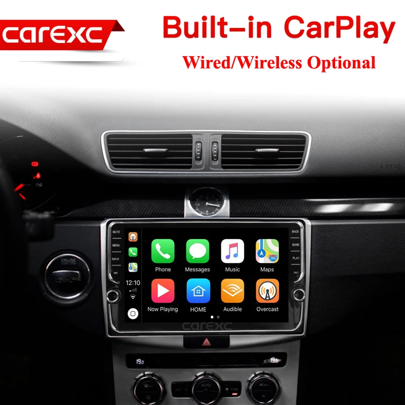 CarExc Автомагнитола Android 9,0 автомобильный Muiltmedia плеер для VW/Volkswagen/Magotan/CC/Passat B6 B7 головное устройство встроенный CarPlay с gps-навигацией без DVD