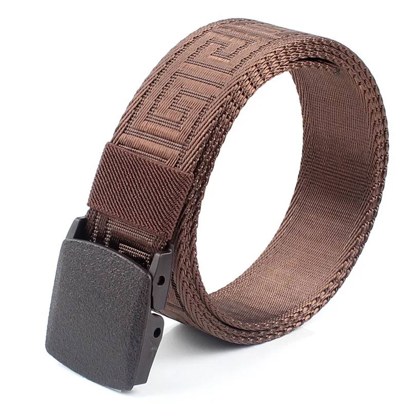 

Men's new imitation nylon canvas smooth buckle tactical belt