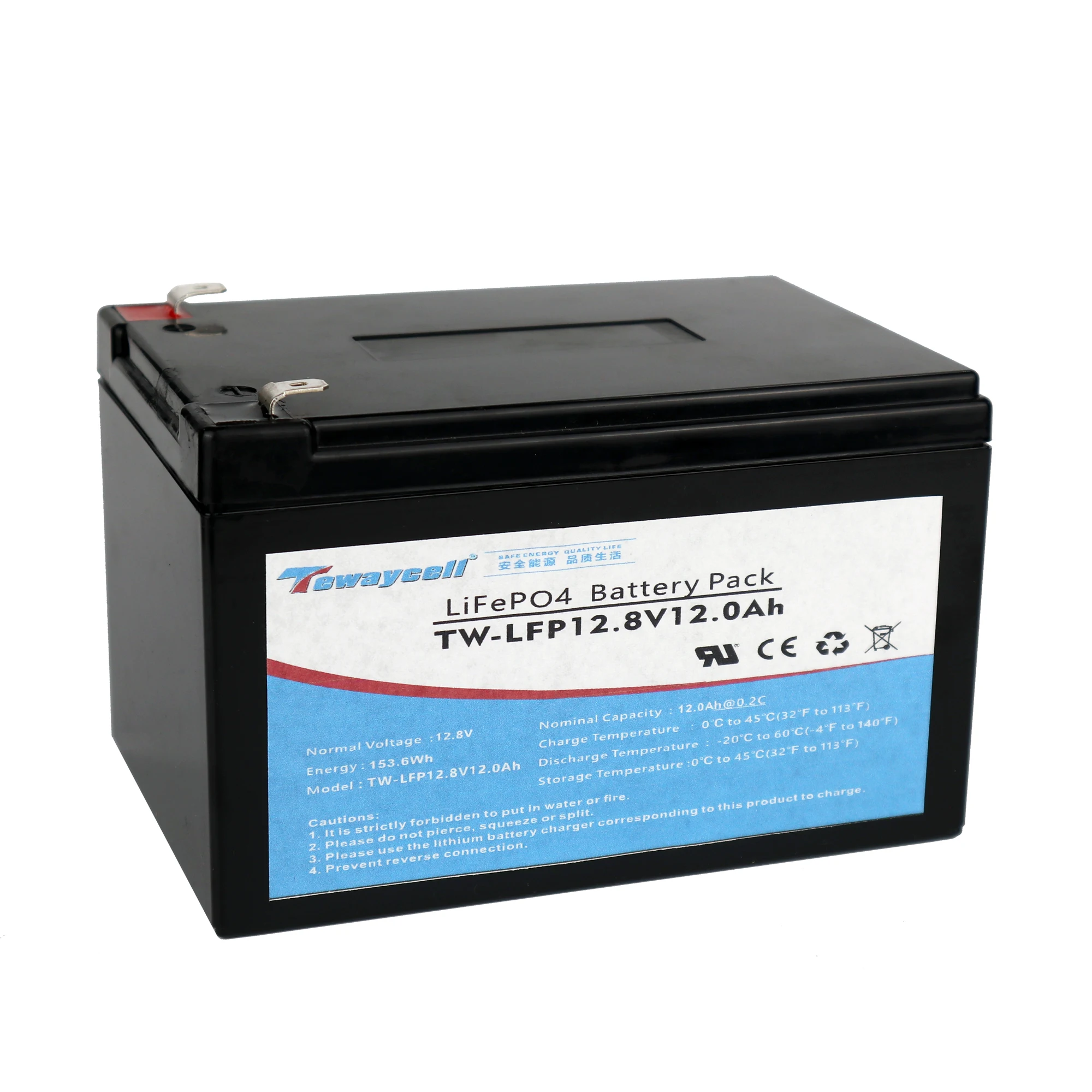 Tewaycell 12 8 V LiFePo4 Батарея пакет DIY 12AH Перезаряжаемые для электрического автомобиля RV