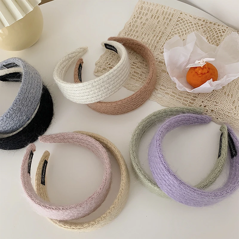 

Женская головная повязка Ретро Стиль Вязание шляпа с широкими полями женский головной убор аксессуары