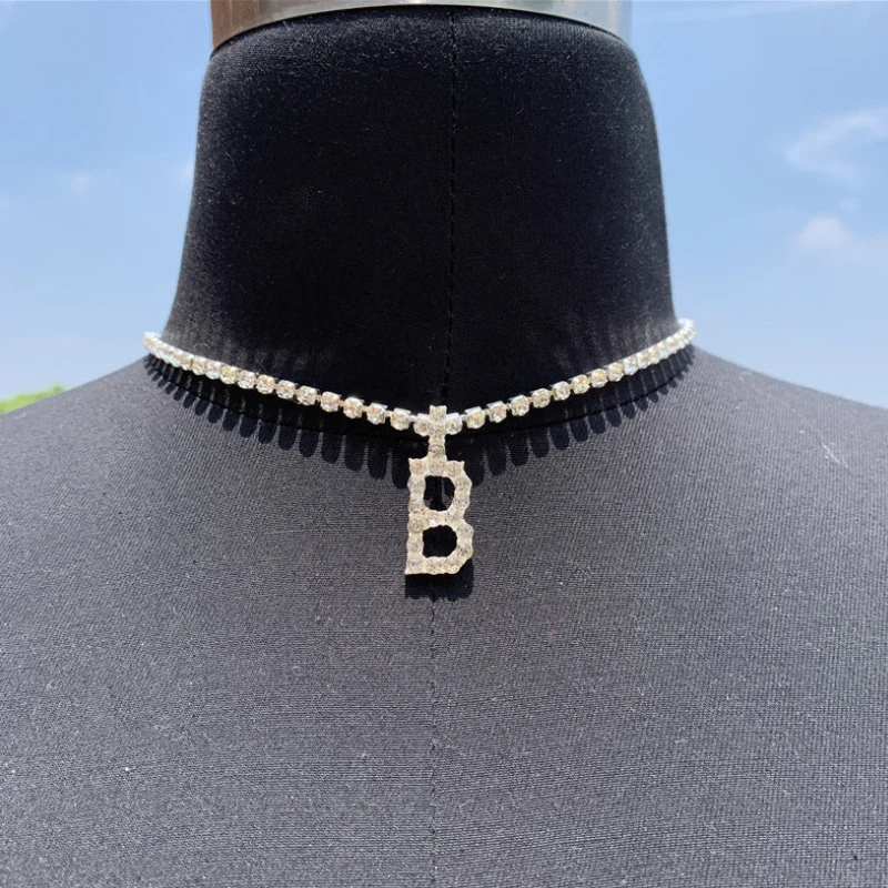 Горячая Распродажа 26 букв ожерелье женское серебряное дикое праздничное подарок