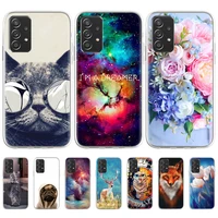 cat phone case for samsung a52 cover samsung a32 a51 a72 4g a12 a31 a71 a10 a42 5g a50 a70 a30 a41 a40 silicone print funda capa