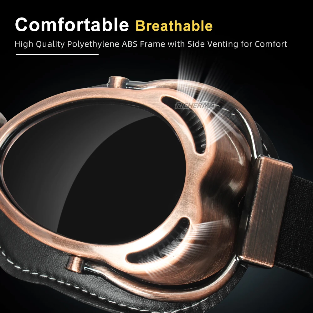 Мужские и женские очки для мотокросса в стиле стимпанк винтажные мотоциклетные