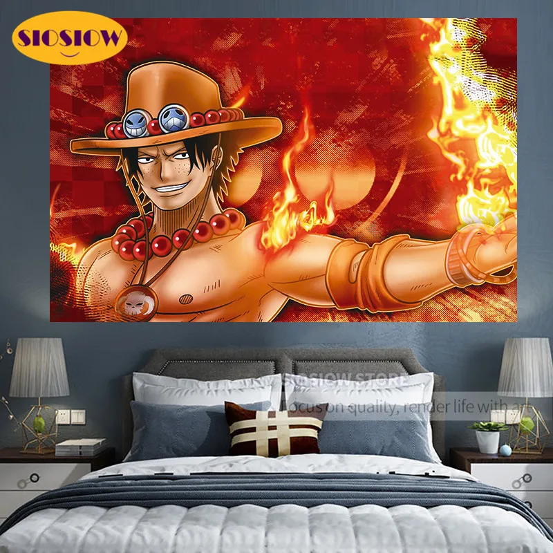 Набор для алмазной вышивки сделай сам аниме набор из One Piece Ace квадратная 3D Мозаика