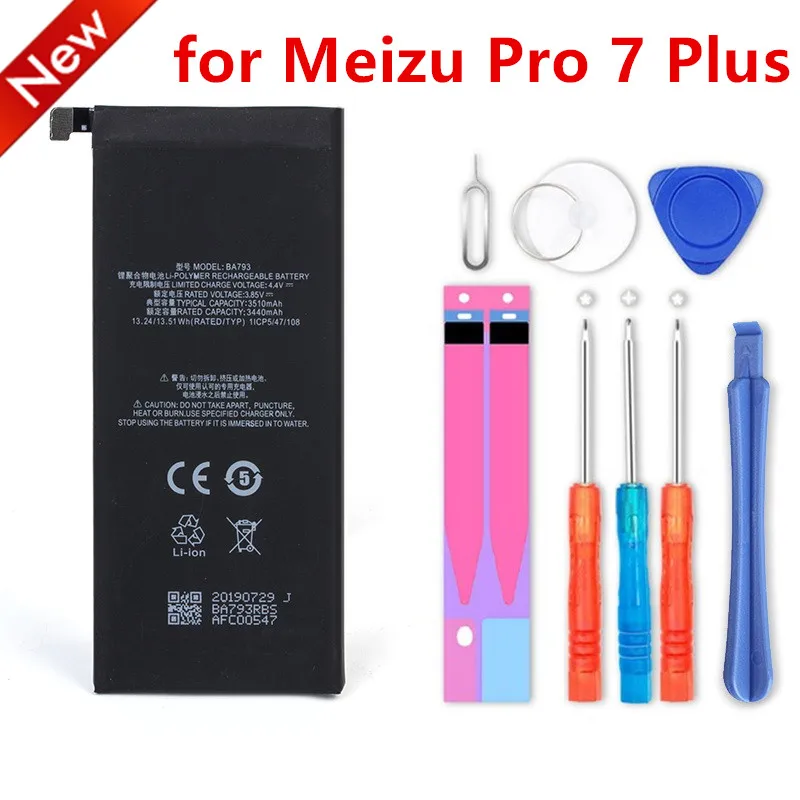 

100% new BA793 3510mAh New Production Battery For Meizu Pro 7 Plus Mobile Phone High Quality Battery