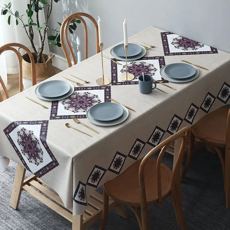 Скатерть для дома и кухни ПВХ водонепроницаемая скатерть прослойка