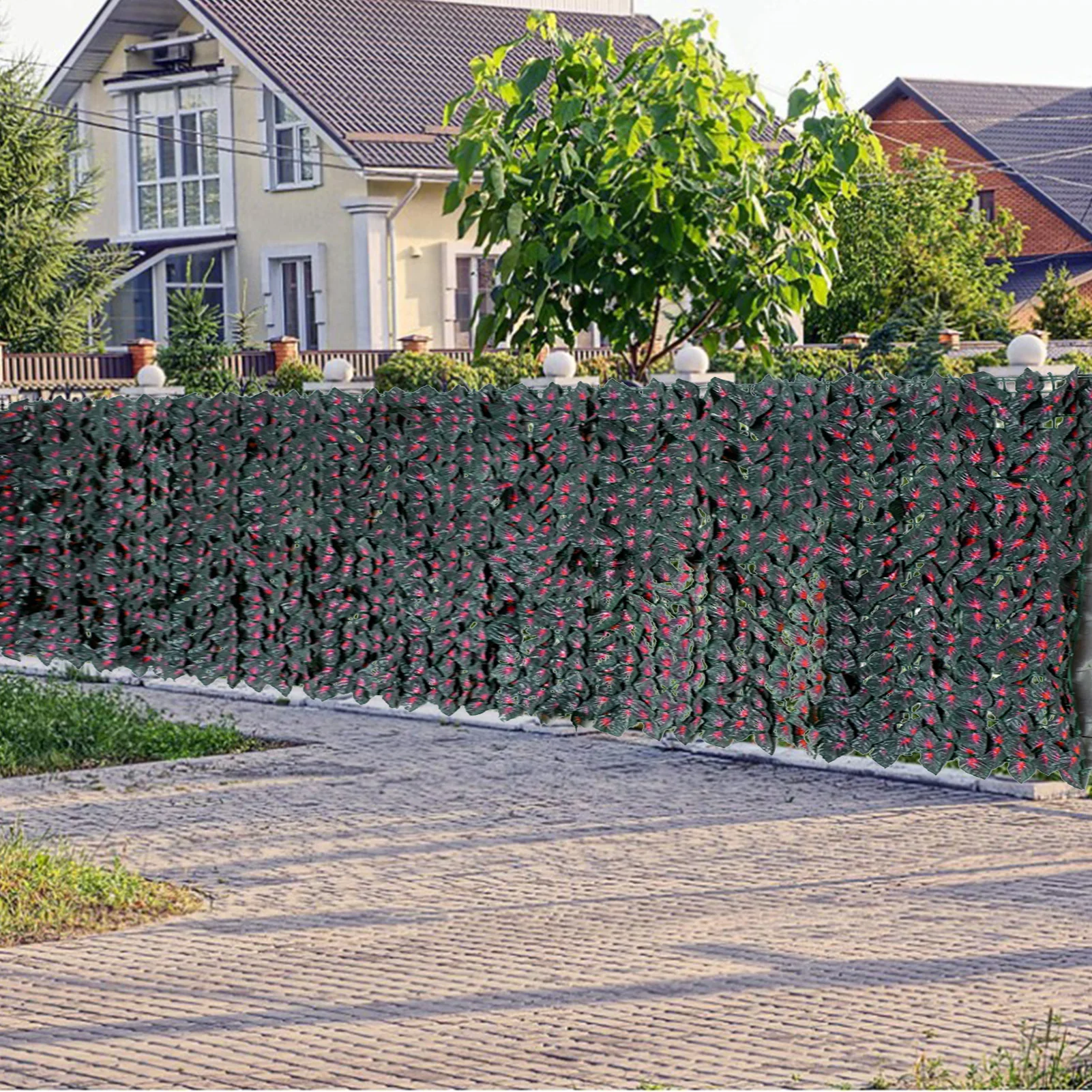 Искусственный Плющ 3 размера забор из листьев рулоны имитация сетка зеленая