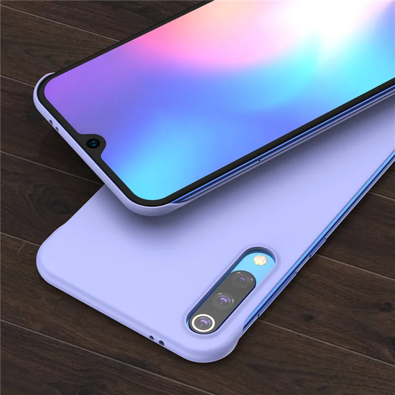 Lovebay тонкий скраб Жесткий PC Бескаркасный чехол для телефона для Xiaomi Mi9 Mi9 SE карамельный цвет матовый чехол для Redmi K20 задний Чехол без полей - Цвет: Серый