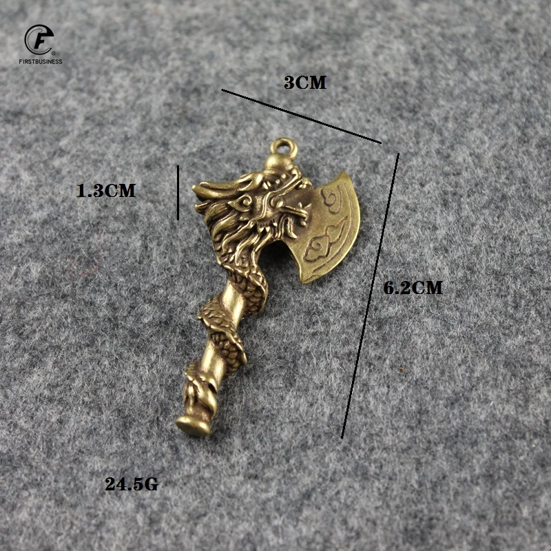 Креативные винтажные медные фигурки в виде головы дракона автомобильные брелки