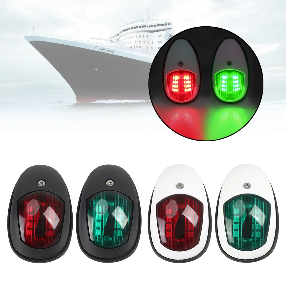 

LEEPEE 2Pcs/Set LED Navigation Light Starboard Port Side Light 10V-30V Signal Warning Lamp For Yacht Truck Trailer Van