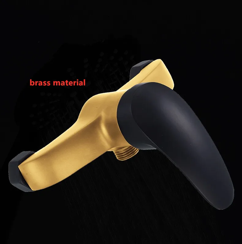 

Biggers sanitary black color bathroom shower faucet set 3pcs with single handle shower faucet shower head shower hose