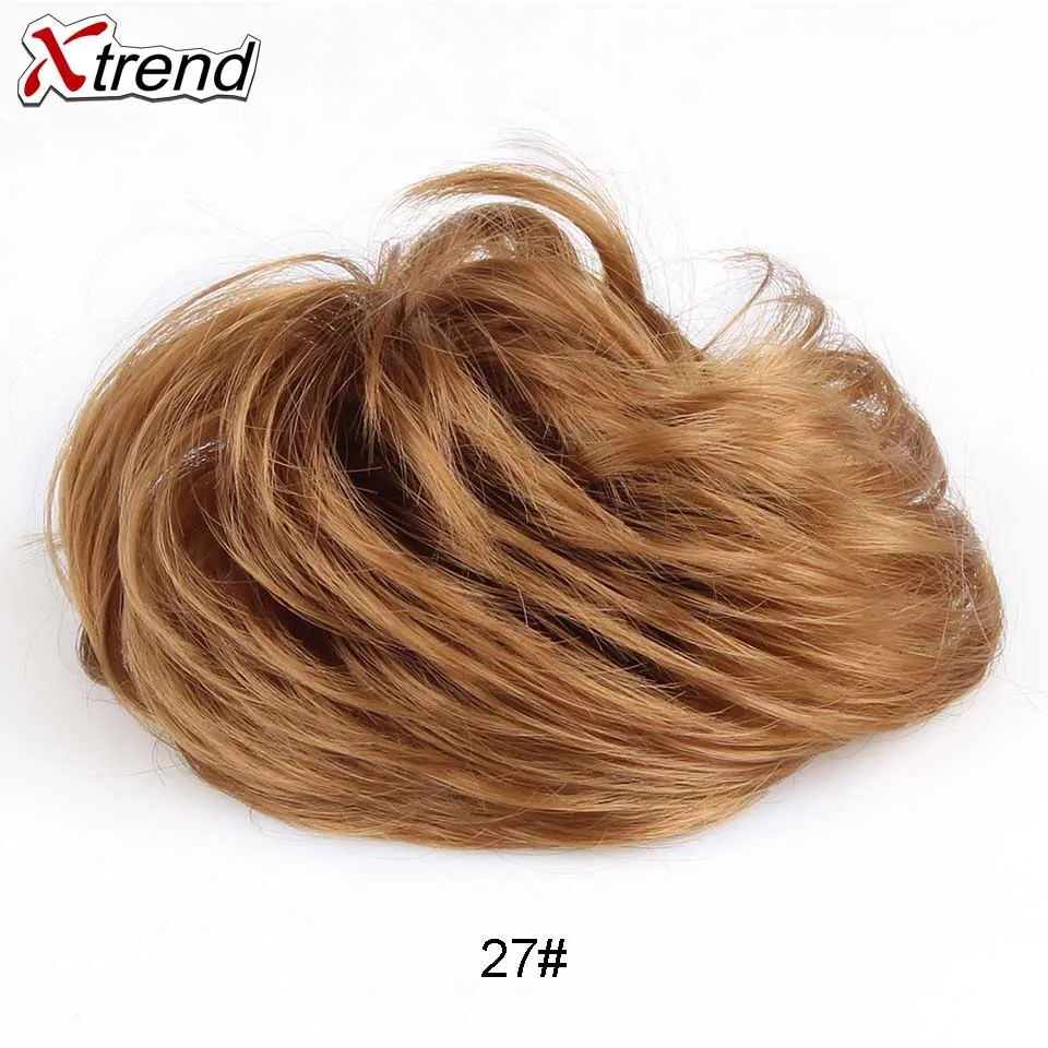 Xtrend синтетические грязные шиньон кудрявые волосы булочка конские хвосты резинки с резинкой заколки для волос в шиньоне для наращивания высокого качества
