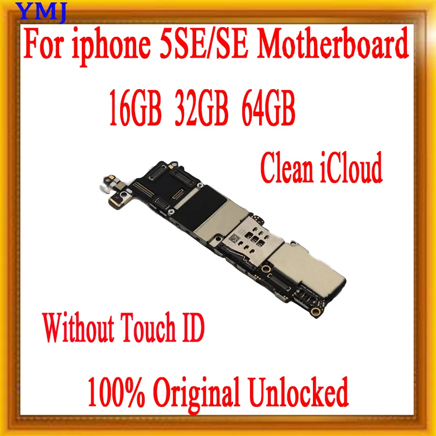16 Гб/32 ГБ/64 ГБ для iphone 5SE материнская плата с Touch ID/без Touch ID, оригинальная разблокированная материнская плата для iphone SE