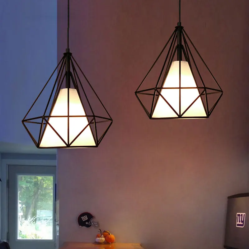 Металлическая подвессветильник лампа E27 в стиле ретро Минималистичная железная