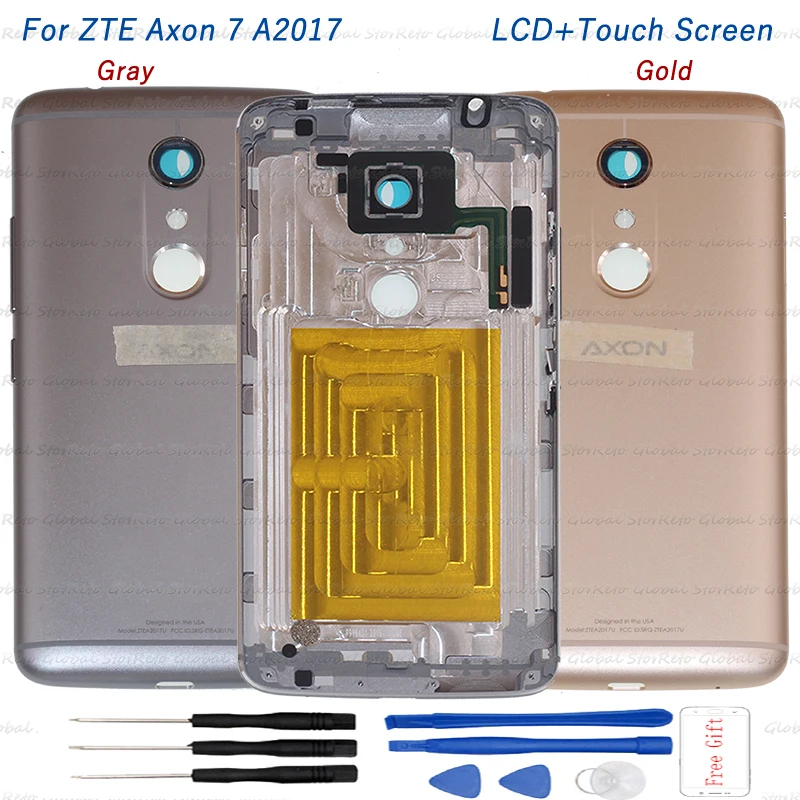 5 ''Новая оригинальная задняя крышка для zte Axon 7 A2017 A2017G A2017U металлическая рамка
