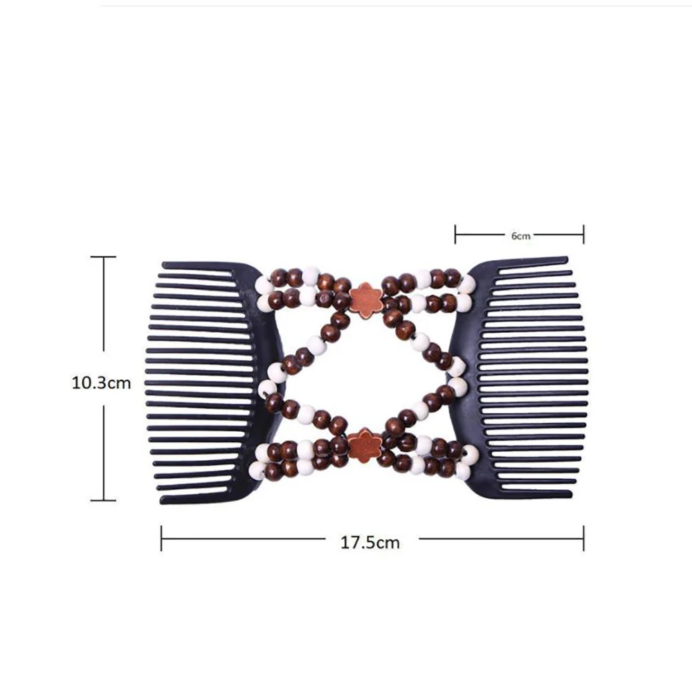 1 шт. двойные деревянные бусины расческа для волос волшебные заколки невидимки