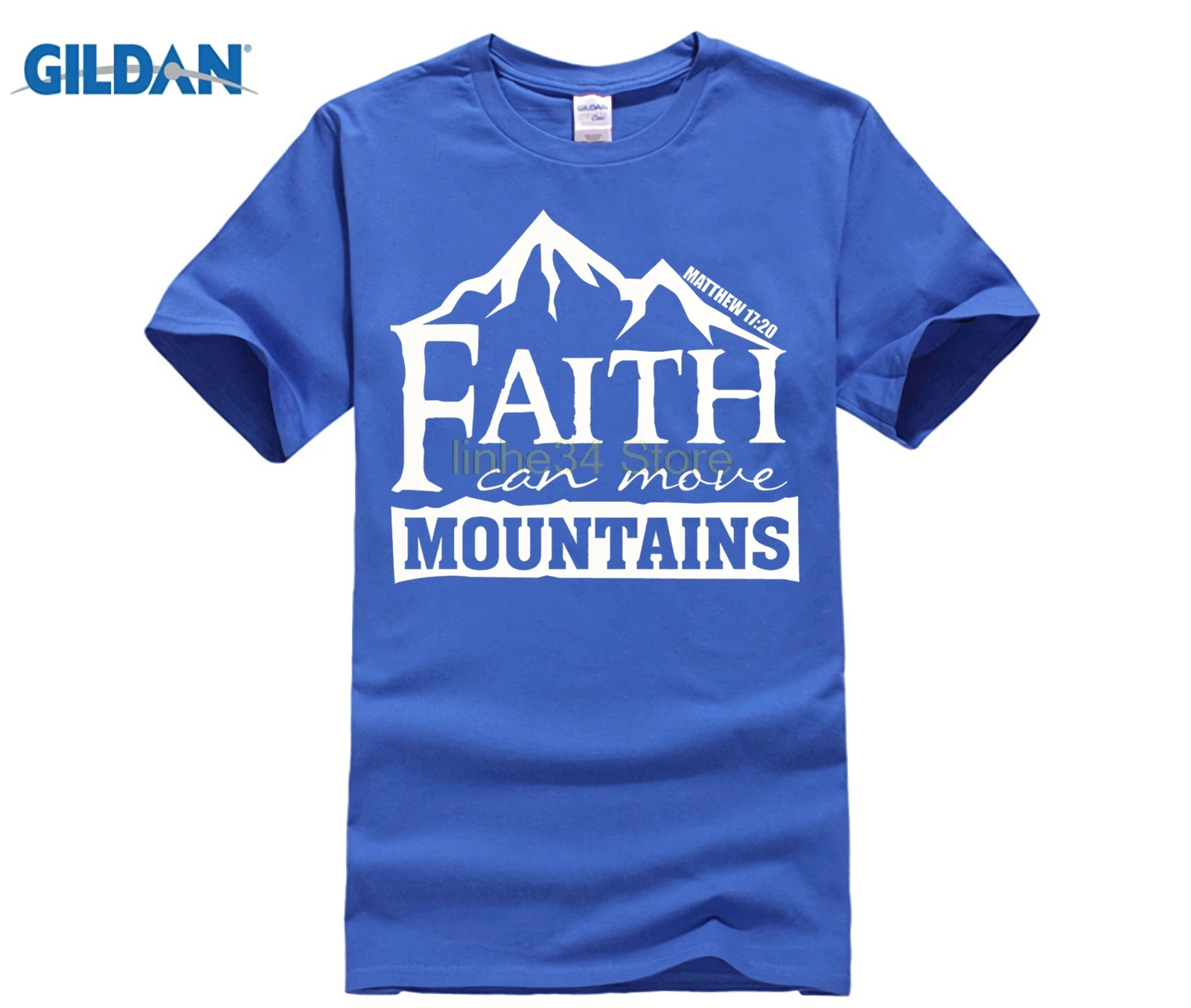 Футболка с принтом модная футболка короткими рукавами и надписью Faith Can Move HORUS Matthew
