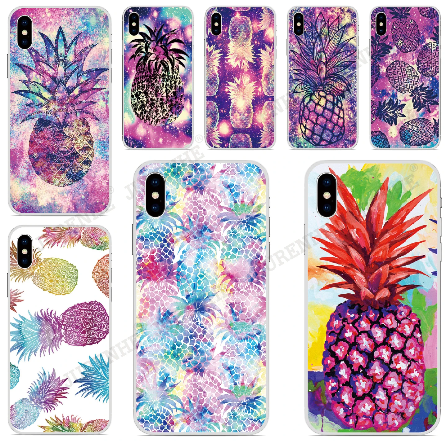 

TPU Soft Silicone Pineapples Phone Case For OPPO Find X2 Pro A9 A8 A5 A31 2020 A91 AX5S Realme 5 6 X50 Reno A 3 Pro Back Cover
