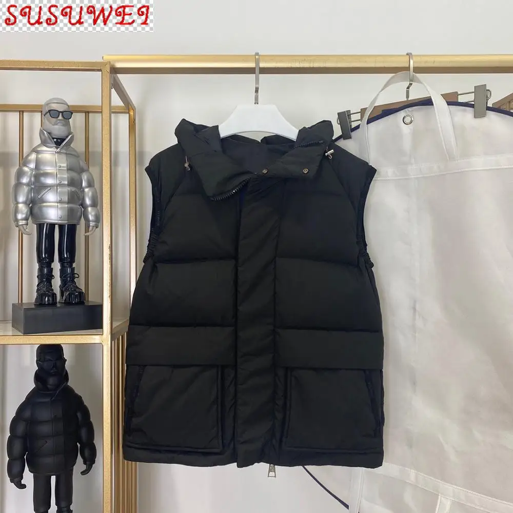 

2021 Luxury Designer High Quality Hooded Casual Fall Winter Down Vest