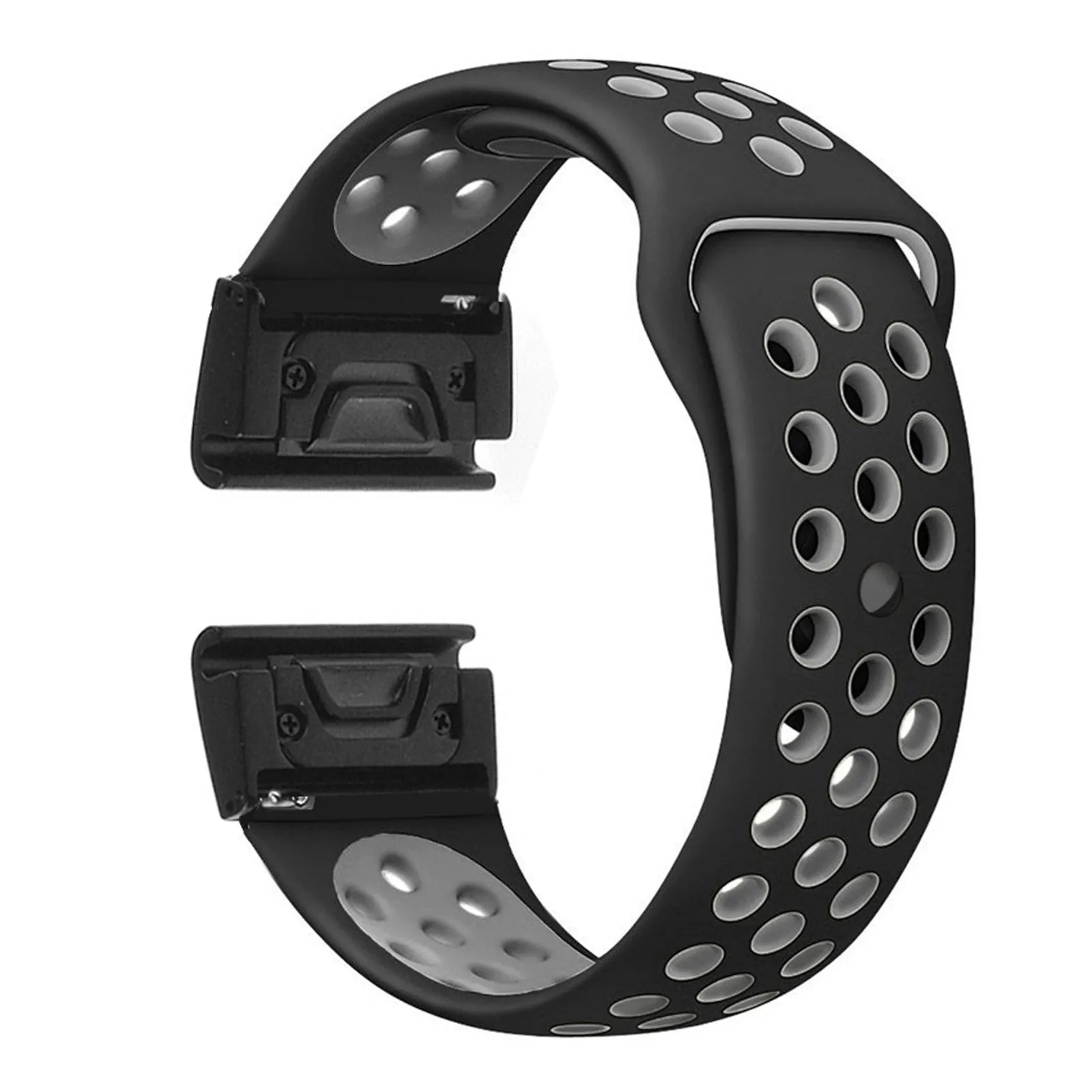 Black Grey YOOSIDE Fenix 6X Браслет спортивный силиконовый 26 мм Quick Fit ремешок для часов Ремешок для Garmin Fenix 3/Fenix 3 HR/Fenix 5X/5 Plus - Цвет: Black Grey