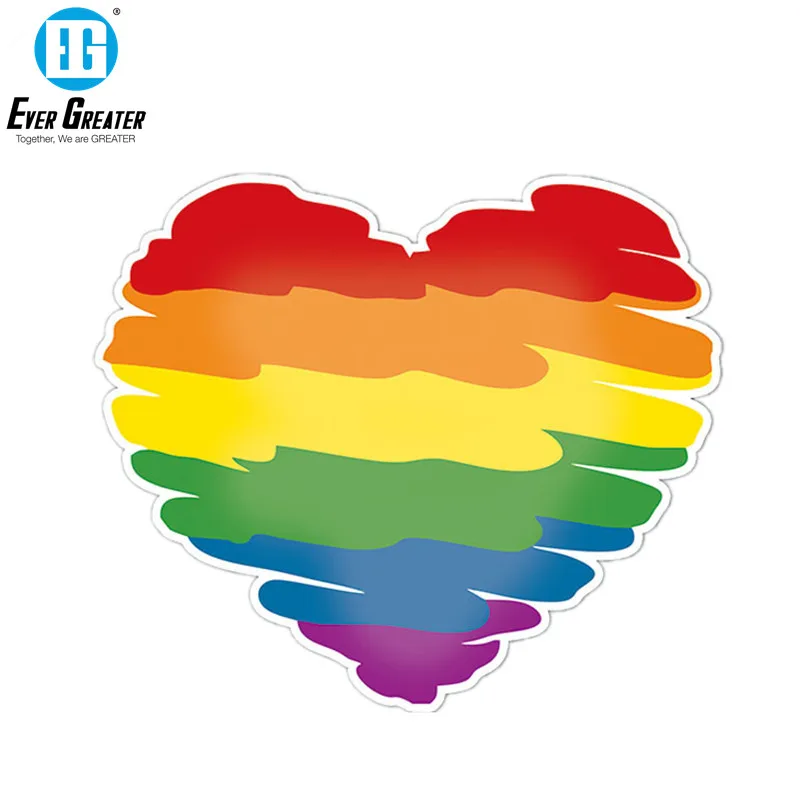 10*11 см творческие граффити Радуга лесбиянок геев гордость любовь сердце ПВХ