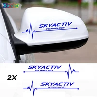 2pcs skyactiv car rearview mirror sticker for mazda 3 6 bm gh axela atenza cx 5 cx3 cx9