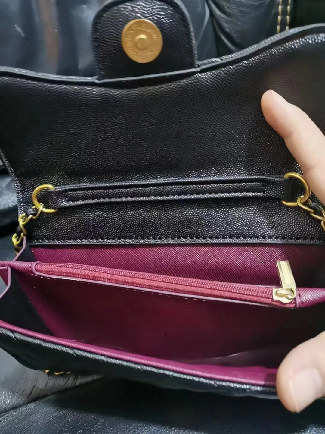 

2021 new caviar chain bag purse ladies shoulder messenger bag