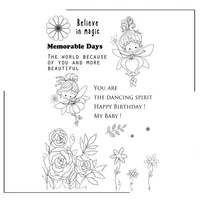 little flower fairy clear stamps scrapbooking crafts decorate photo album embossing cards making clear stamps new