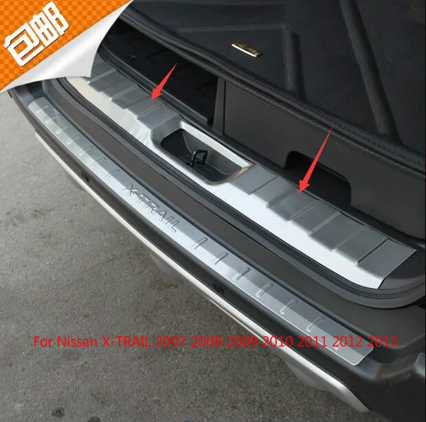 For Nissan X-TRAIL 2007 -2014 Protective Pad On The Rear Trunk Trim Lid Threshold Internal Door Sill Car Styling | Автомобили и