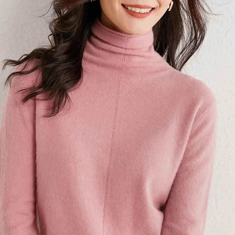 

Женский кашемировый свитер LHZSYY2020, мягкий тонкий свитер из 100% чистой шерсти с длинным рукавом, вязаная короткая Базовая рубашка, Осень-зима