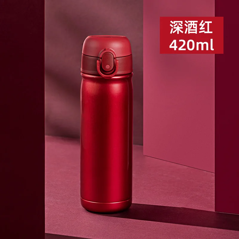 Travel Thermos Cup Vaccum Flask Bottle 500ml Stainless Double Wall Tumbler Thermo Water Simple Modern II50BWB | Дом и сад