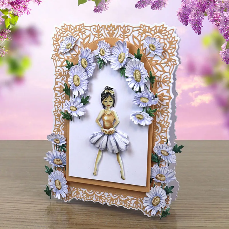 Elliptical Rectangular Flower Frame Metal Cutting Dies Scrapbooking Album Paper DIY Card decoration Craft Embossing Die Cuts | Дом и сад