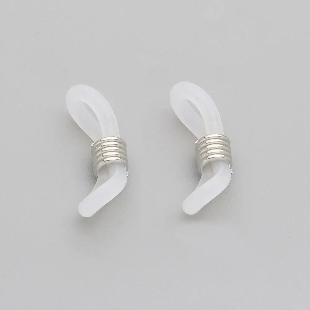 

20 pcs Transparent Rubber Ring Sunglasses Retainer End Loop Connectors for Glasses Chain Rope Holder