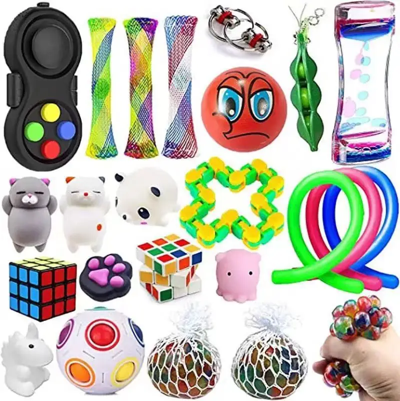 

23 Pack Fidget Toys Stress Relief Toys Autism Anxiety Relief Stress Pop Bubble Fidget Sensory Decompression Toy for Kids Adults