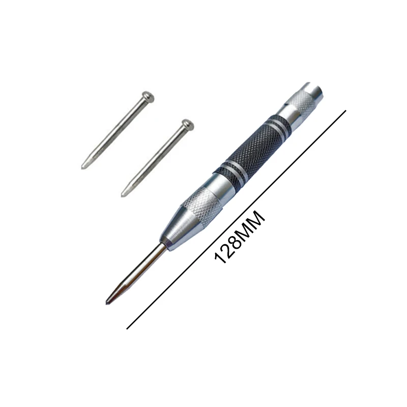 

Automatic Center Punch Automatic Center Pin Spring Loaded Mark Center Puncture Adjustable Marker Woodworking Tool Drill Bit