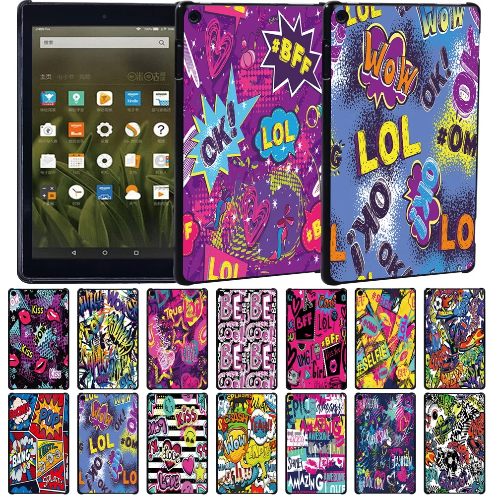 

For Amazon Fire 7(5th/7th/9th Gen)/HD 8(6th/7th/8th Gen)/HD 10(5th/7th/9th Gen) Tablet Case + Free Stylus
