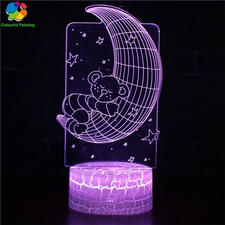 Двенадцать созвездий спокойной ночи Луны солнце звезда арт 3D светодиодный