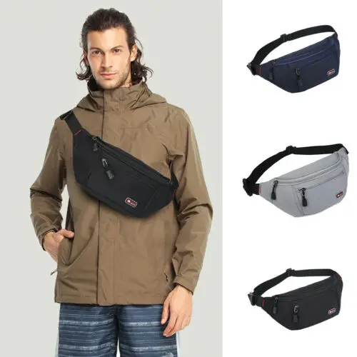 Поясная Сумка из натуральной кожи черная поясная сумка для путешествий кошелек