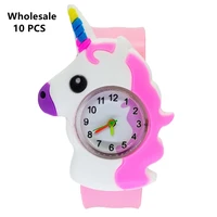 wholesale 10 pcs baby horse toys gift children watch clock kids watches electronic toddler boy girl 1 9 years old child watch