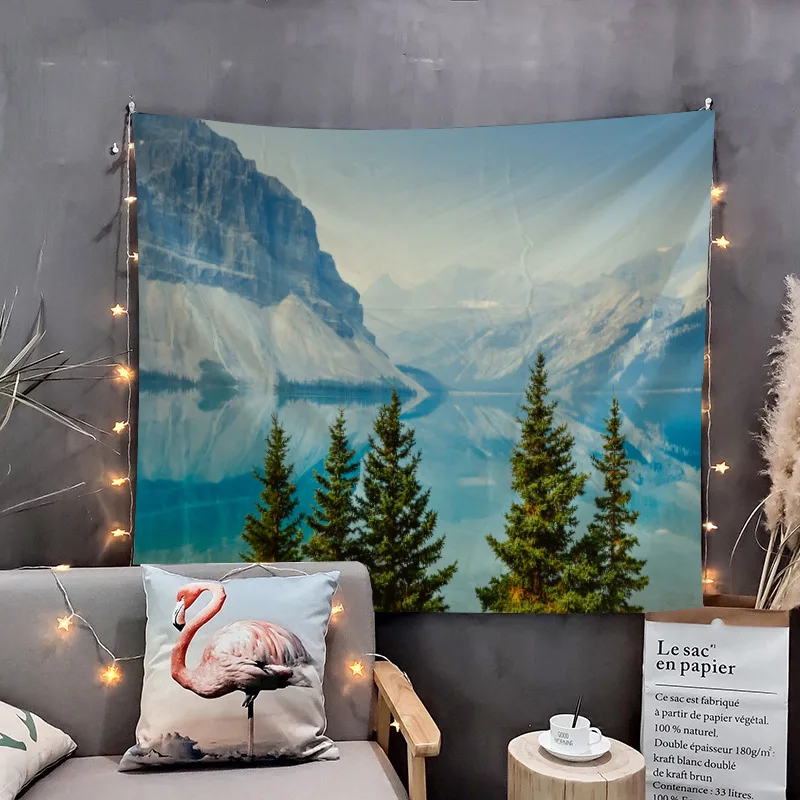 

Natural Landscape Tapestry Wall Hanging Cloth Bed Spread Beach Towel Table Cloth YogaMat House Decoration Living Room Decoration