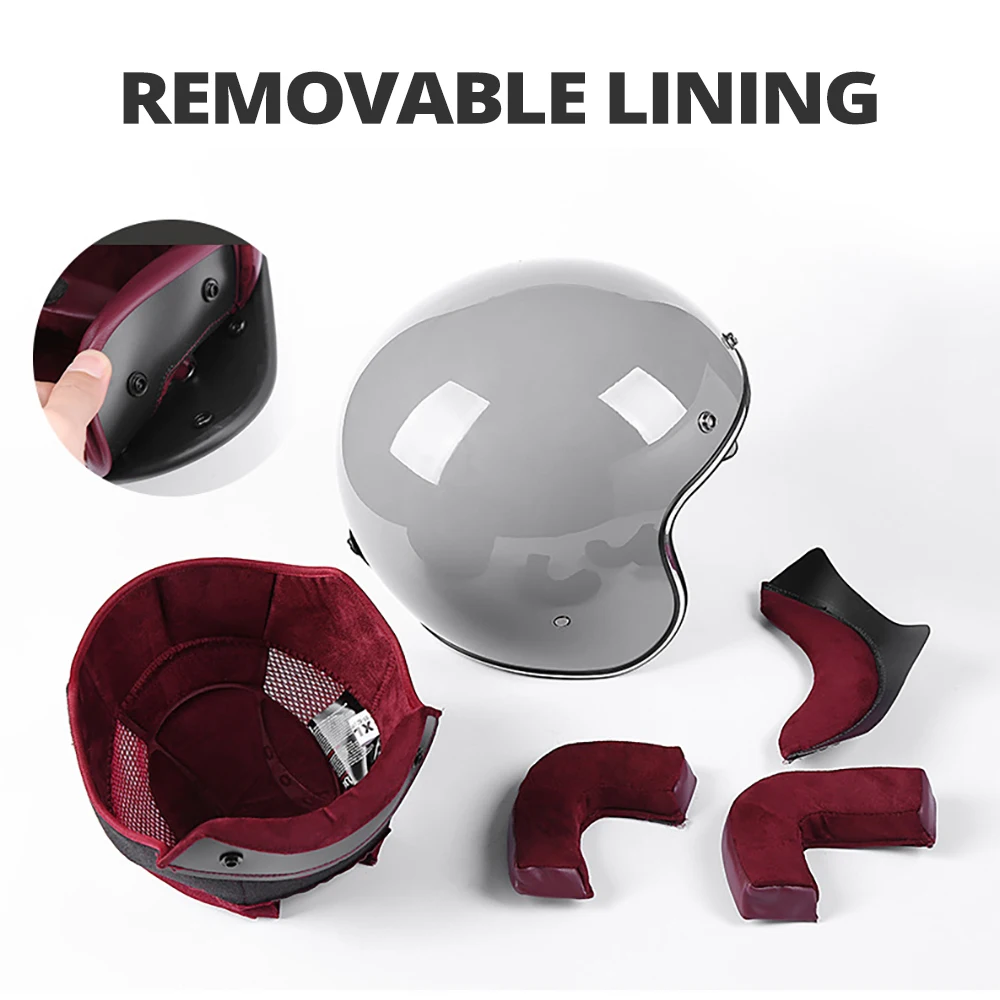 Мотоциклетный шлем VOSS в стиле ретро с открытым лицом 3/4|Шлемы| |