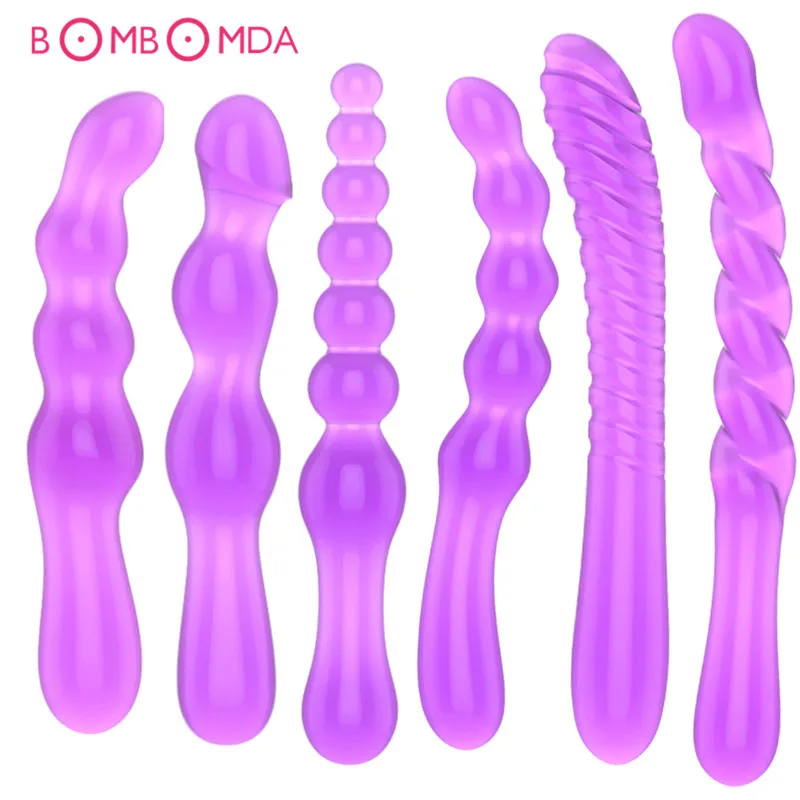 Erotic Soft Jelly Butt Plug Dildo Anal SexToys for Women Men Beads Adult Sex Toys Female Male Gay Product | Красота и здоровье