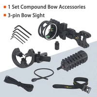 compound bow essential combo sight kits accessories including 3 pin bow sight arrows rest stabilizer braided bow sling d loop
