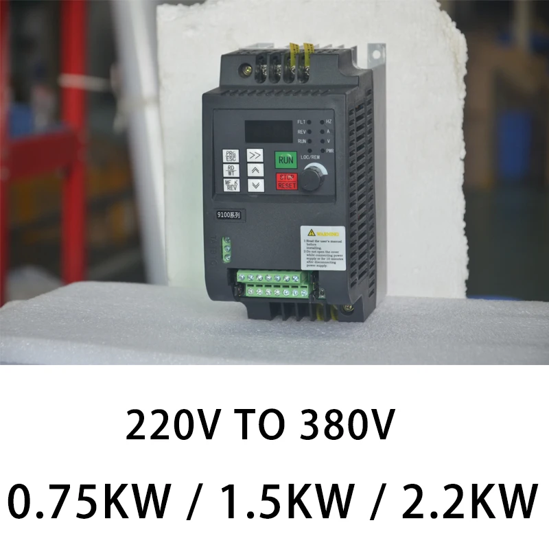 

2.2kw VSD 50Hz 60Hz 220V 1phase input to 380V 3phase output frequency inverter VFD