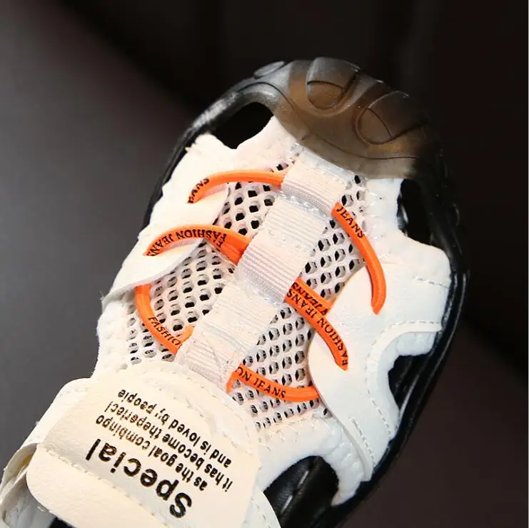 Новые летние детские сандалии унисекс брендовые с открытым носком для маленьких