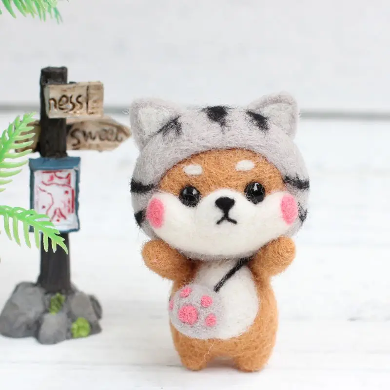 Свинья кролик носки с изображением куклы Клубнички из шерстяного войлока