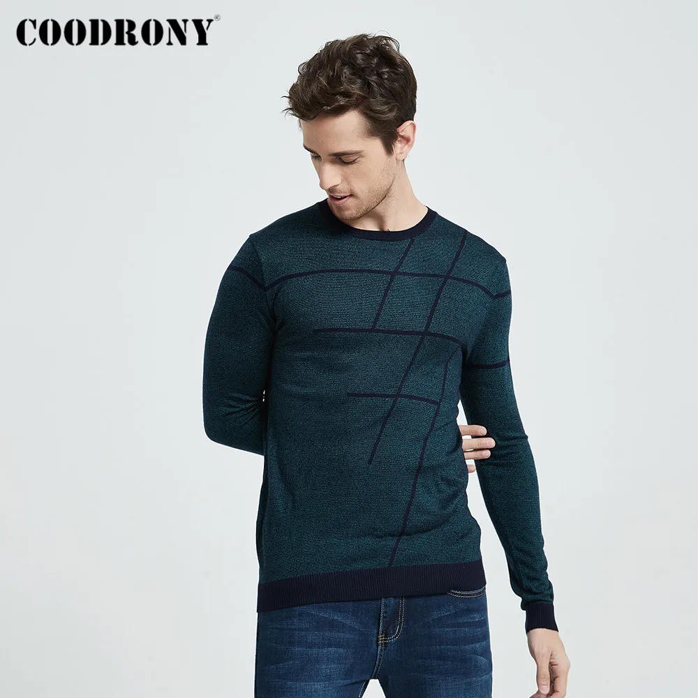 Мужской свитер в полоску с круглым вырезом | Мужская одежда