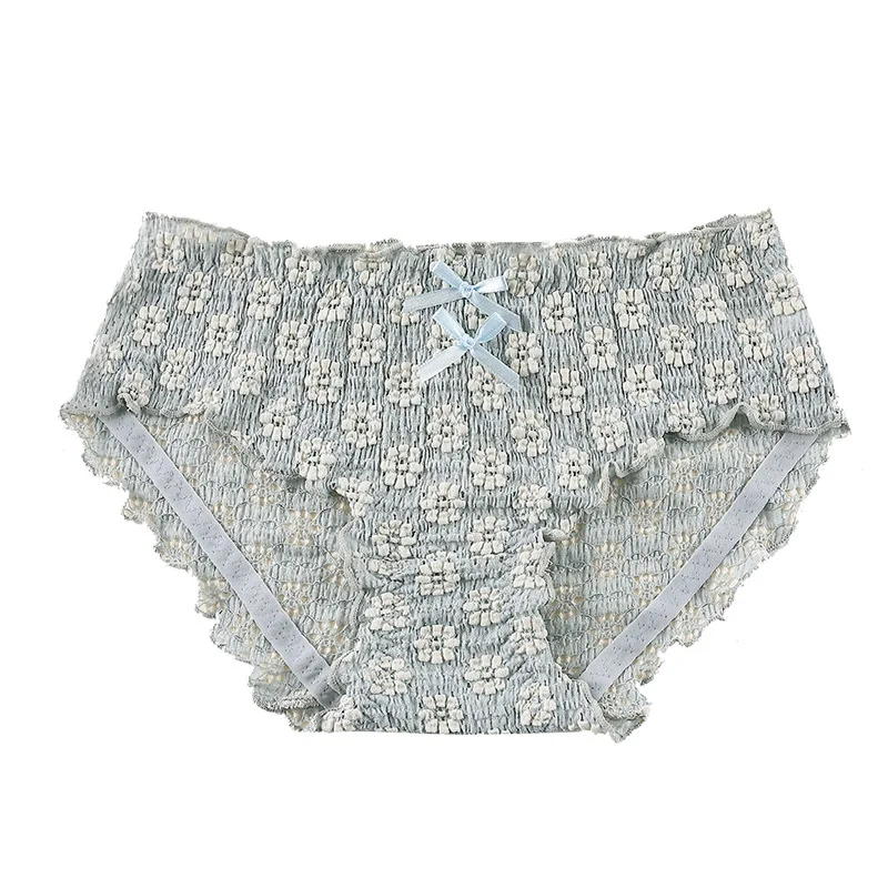 

4Pcs Women Cotton Panties Women Comfortable Ladies Underwears Sexy Middle-Waisted Underpants Female Lingerie Bow-Knot Briefs