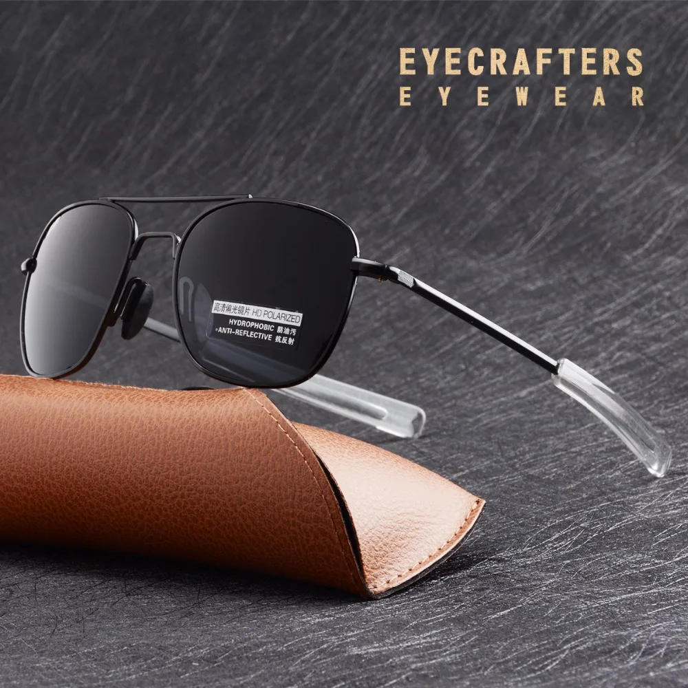 Мужские Солнцезащитные очки авиаторы в стиле милитари зеркальные для вождения