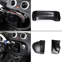 for smart 453 forfour fortwo w453 2014 2021 abs black car center console screen storage box organizer phone tray car accessories